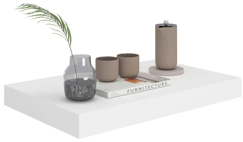 vidaXL Ράφια Τοίχου 2 τεμ. Άσπρα 40x23x3,8 εκ. MDF