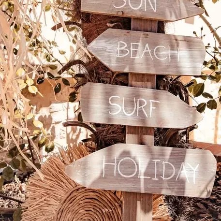 Beauty Home ΞΥΛΙΝΗ ΤΑΜΠΕΛΑ SUMMER VIBES 1.10 M X30 CM
