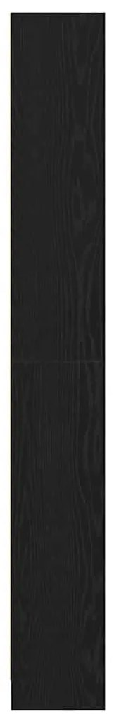 vidaXL Ράφι Βιβλίων Μαύρη Οξυά 60 x 24 x 176 εκ Επεξεργασμένο ξύλο