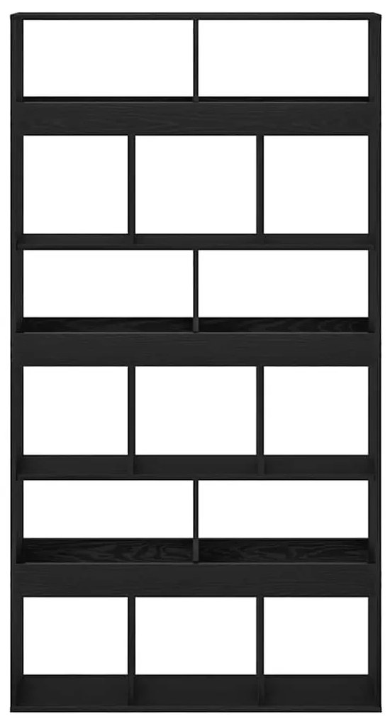 vidaXL Βιβλιοθήκη 2 pcs Μαύρη Οξυά 100 x 33 x 187,5 εκ.