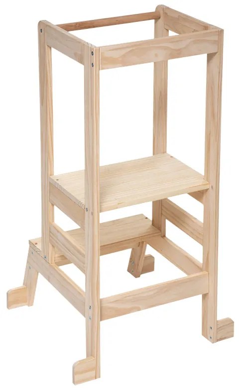 Παιδικός πύργος παρατήρησης Montessori pakoworld φυσικό 51x51x90εκ 199-000475