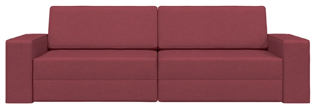 vidaXL Καναπές Κρεβάτι 2 σε 1 Μπορντό 245x150x60.5 εκ. Ύφασμα