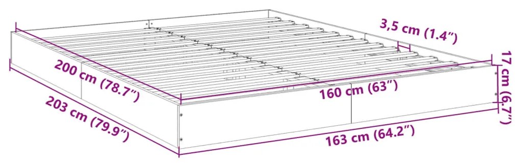 ΠΛΑΙΣΙΟ ΚΡΕΒΑΤΙΟΥ ΛΕΥΚΟ 160 X 200 ΕΚ. ΑΠΟ ΕΠΕΞΕΡΓΑΣΜΕΝΟ ΞΥΛΟ 842007