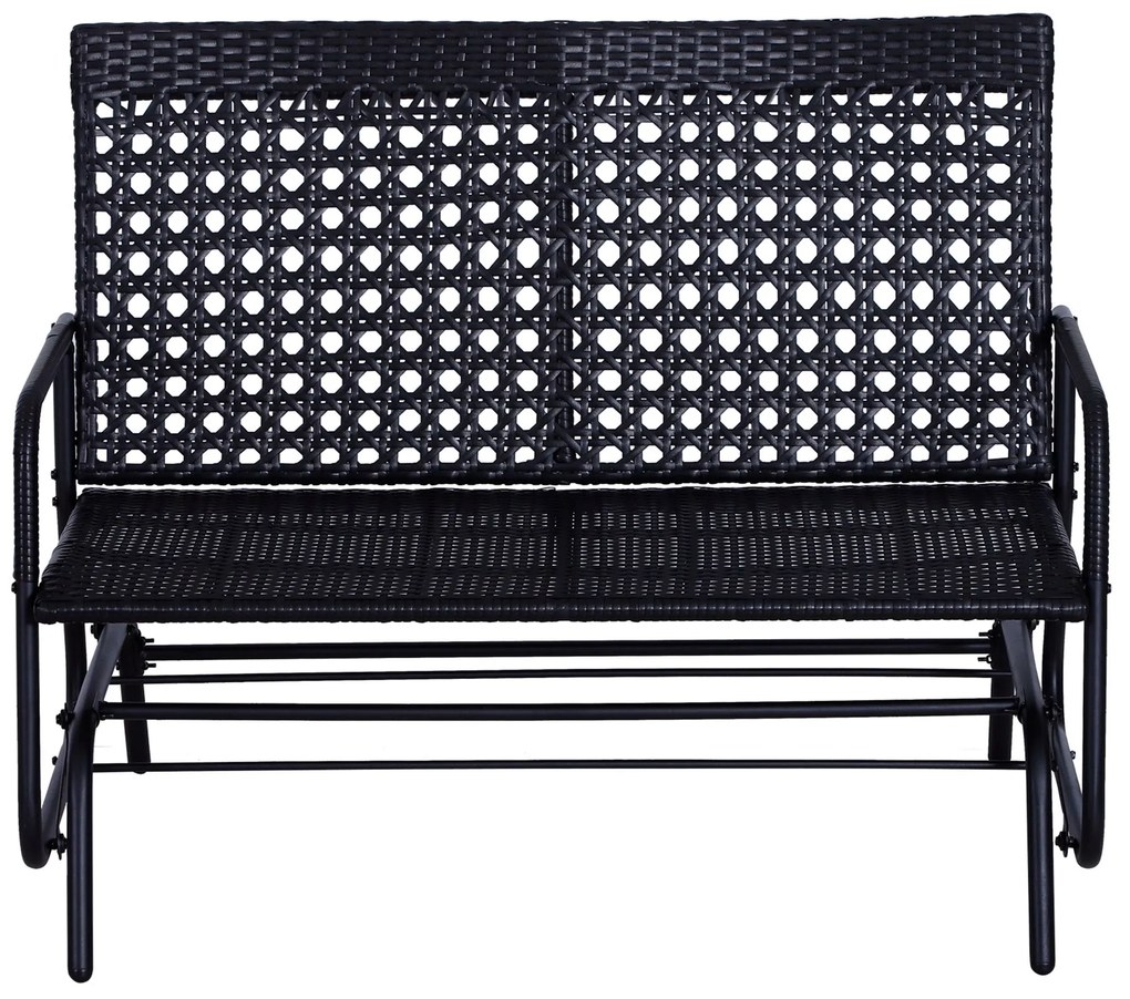 Outsunny Κουνιστή πολυθρόνα κήπου, κουνιστή τραπεζαρία, πάγκος κήπου, πάγκος κουνιστός, 2 θέσεων, από πολυρατάν