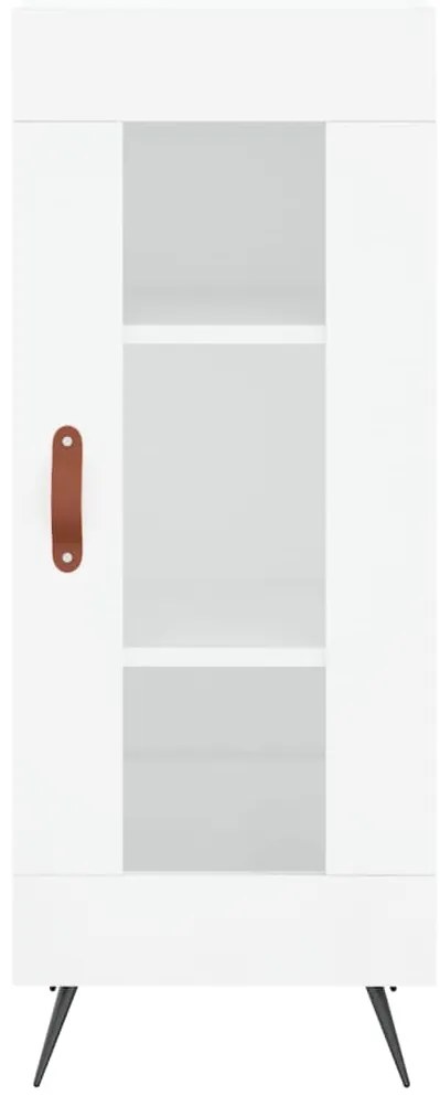 vidaXL Ντουλάπι Γυαλ. Λευκό 34,5 x 34 x 180 εκ. από Επεξεργασμένο Ξύλο