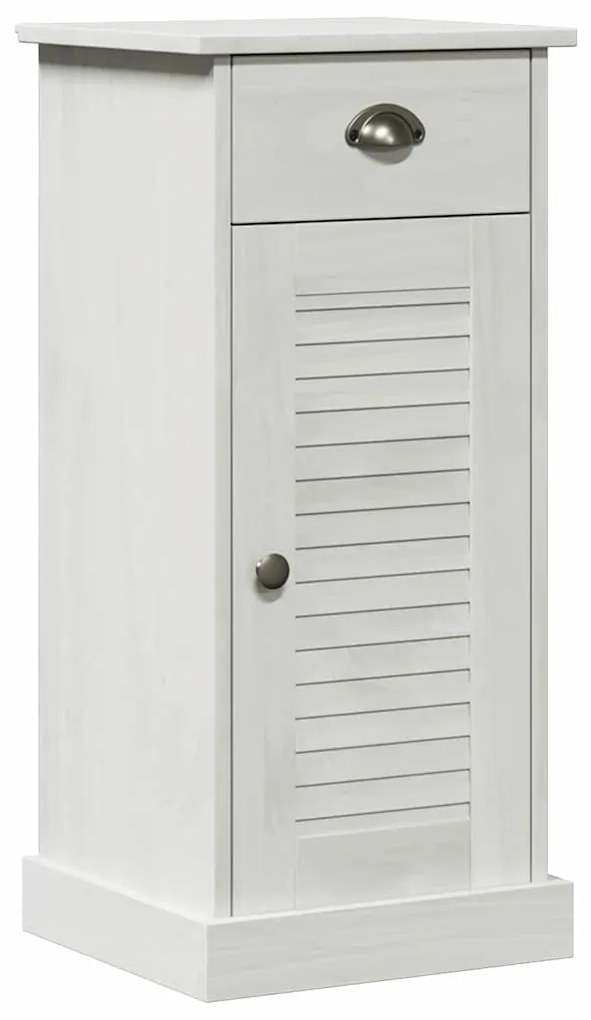 vidaXL Ντουλάπα Μπάνιου Λευκό 37.5 x 34 x 80 εκ Μασίφ ξύλο πεύκου