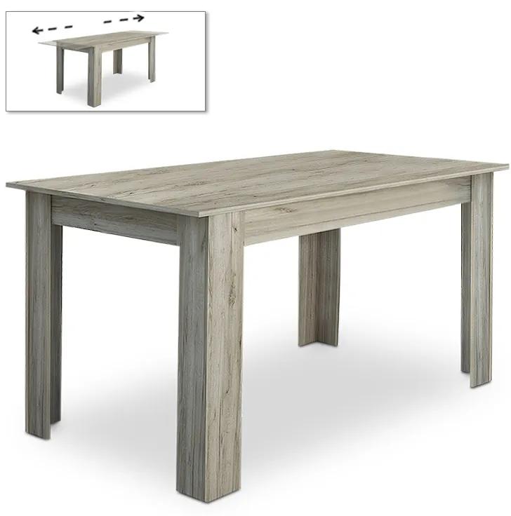 Τραπέζι Arturo Megapap μελαμίνης επεκτεινόμενο χρώμα γκρι oak 138/187x80x74εκ.
