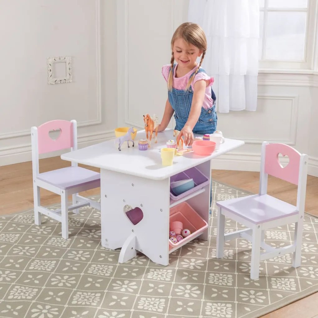 KidKraft Σετ Τραπέζι και 2 Καρέκλες Σχέδιο Καρδιάς