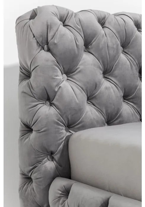 Κρεβάτι Desire Velvet Silver Grey 180x200 cm 197x228x100εκ - Γκρι