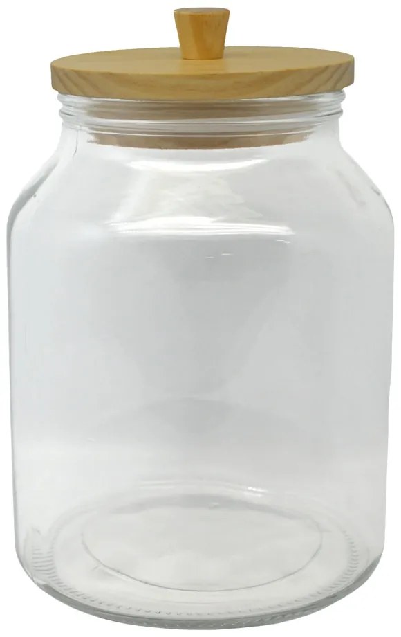 Βάζο Με Καπάκι Γυαλί Ξύλο 2.9lt ANKOR