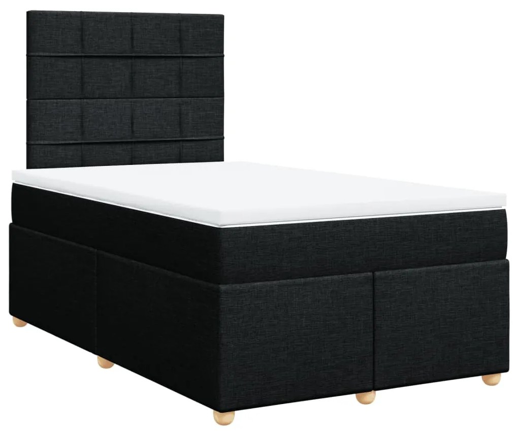 ΚΡΕΒΑΤΙ BOXSPRING ΜΕ ΣΤΡΩΜΑ ΜΑΥΡΟ 120X190 ΕΚ. ΥΦΑΣΜΑΤΙΝΟ 3291221