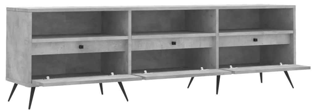 vidaXL Έπιπλο Τηλεόρασης Γκρι Σκυρ. 150x30x44,5 εκ. Επεξ. Ξύλο