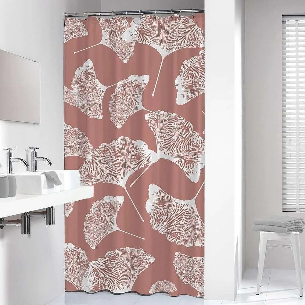 Κουρτίνα Μπάνιου Υφασμάτινη Mare Dark Pink Sealskin 180Πx200Υ Πολυέστερ