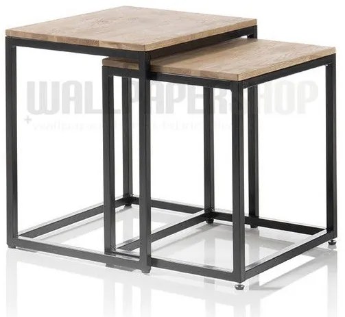 Σετ Τραπεζάκια Σαλονιού Καφέ 50x40x50