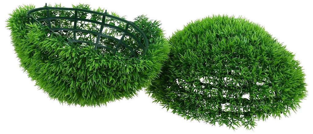 GloboStar® 78509 Artificial - Συνθετικό Τεχνητό Διακοσμητικό Φυτό Θάμνος Γρασίδι Πράσινο Φ28cm