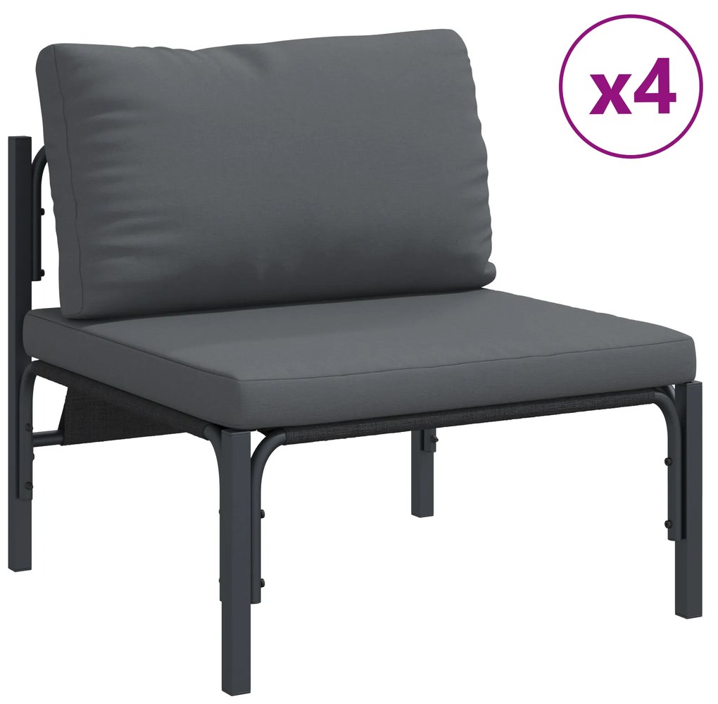 vidaXL Σετ Καναπέ Κήπου 13 pcs Ανθρακί Ατσάλι