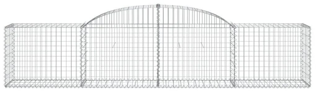 Συρματοκιβώτια Τοξωτά 10 τεμ. 300x50x60/80 εκ. Γαλβαν. Ατσάλι - Ασήμι