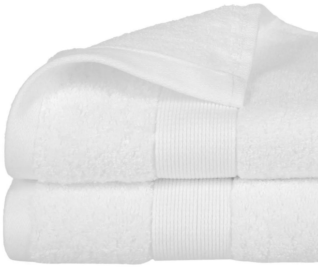 Πετσέτα μπάνιου Atmosphera βαμβάκι Λευκό 450 g/m² (50 x 90 cm)