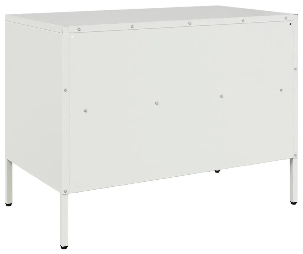 Έπιπλα Τηλεόρασης 2 τεμ. Λευκό 68x39x50,5 εκ. από Χάλυβα 843053