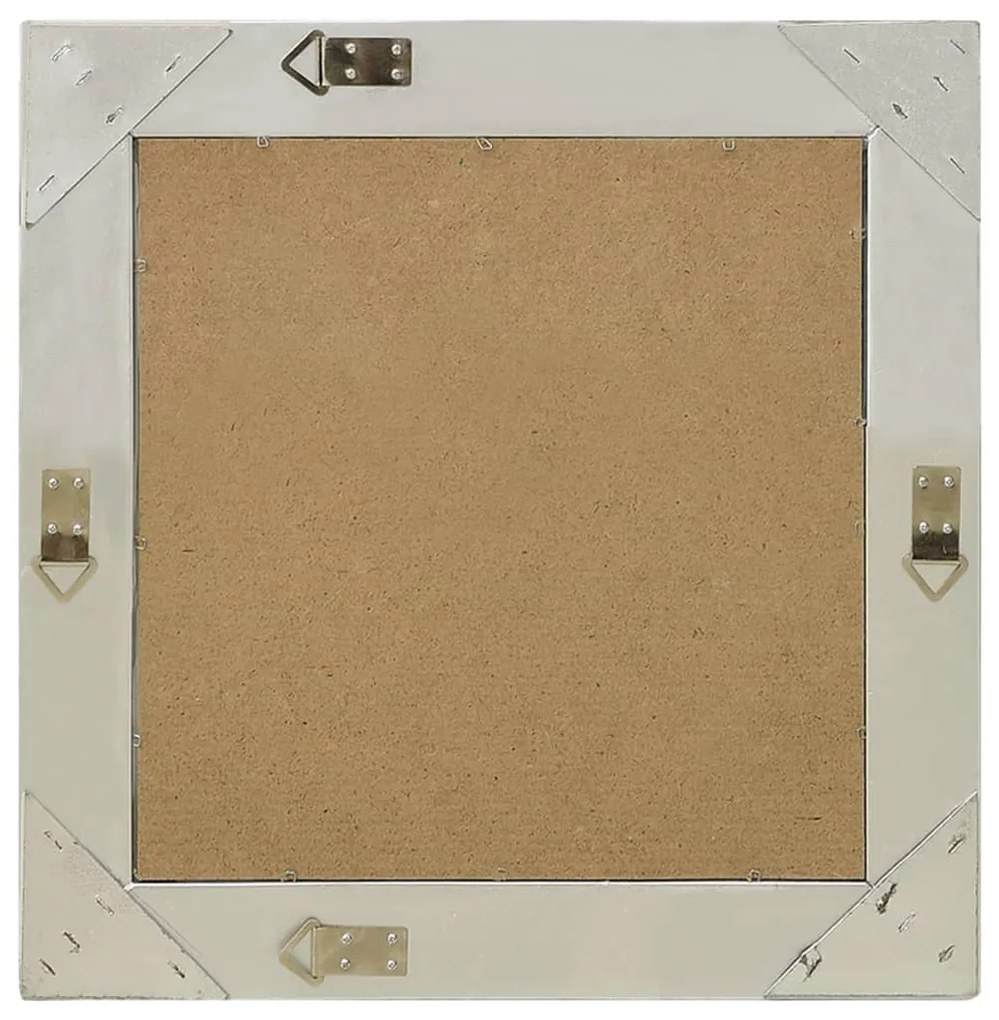 vidaXL Καθρέφτης Τοίχου με Μπαρόκ Στιλ Ασημί 50 x 50 εκ.