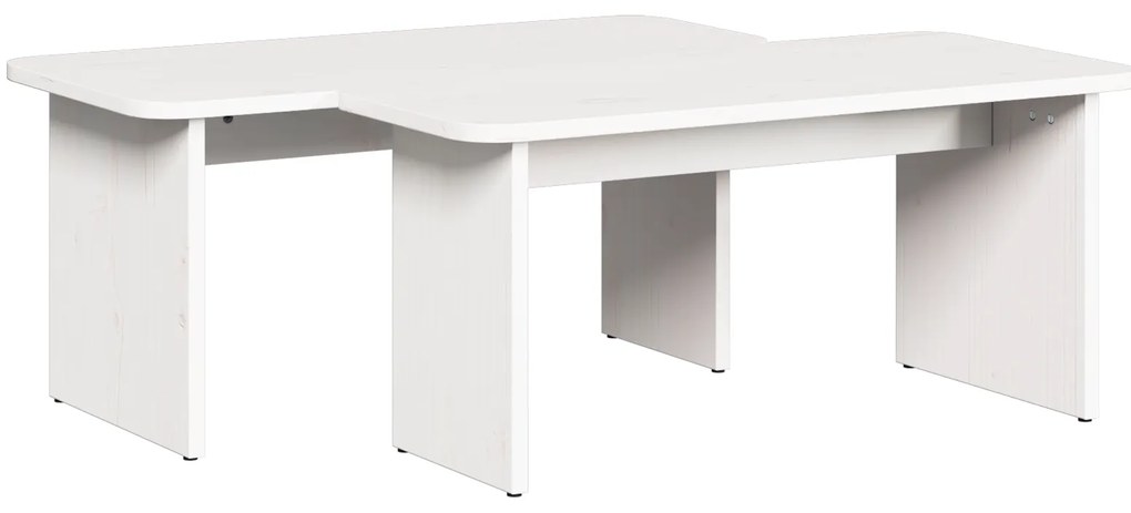 vidaXL Τραπεζάκι σαλονιού 2 pcs Λευκό 100 x 69 x 35.5 εκ