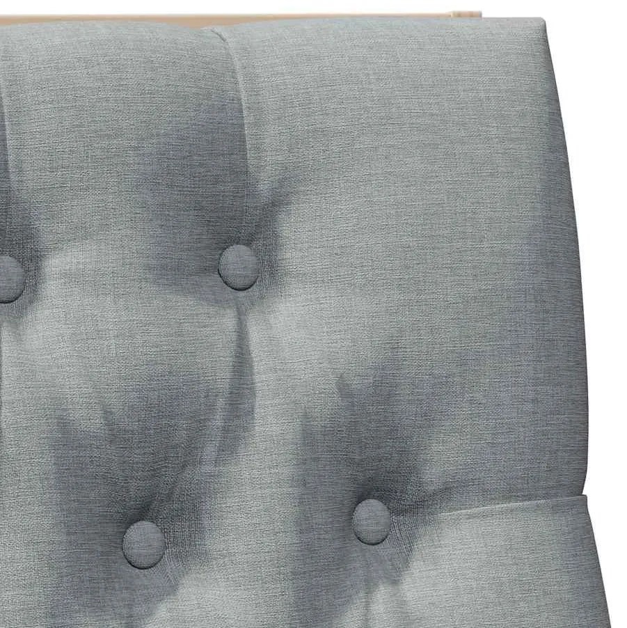 vidaXL Ταπετσαρισμένο κεφαλάρι Ανοιχτό γκρι 100 cm