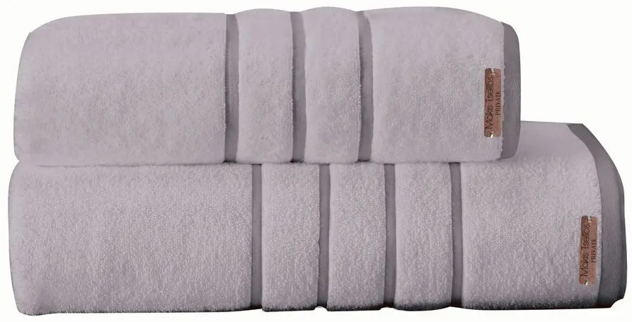 Makis Tselios Home Πετσέτα Προσώπου Private 50x90εκ. White Βάρους 600gr/m²