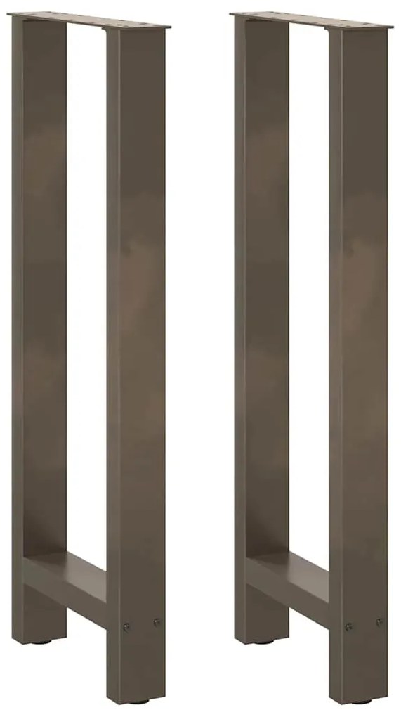 vidaXL Πόδια Τραπεζιού Μπαρ 2 τεμ. από Φυσικό Ατσάλι 50x(100-101) εκ. Ατσάλι