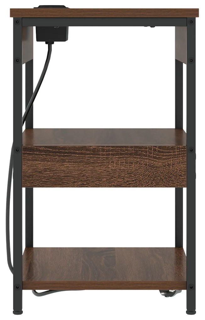 vidaXL Κομοδίνο Καφέ δρυς 41 x 31 x 51 εκ. Επεξεργασμένο ξύλο