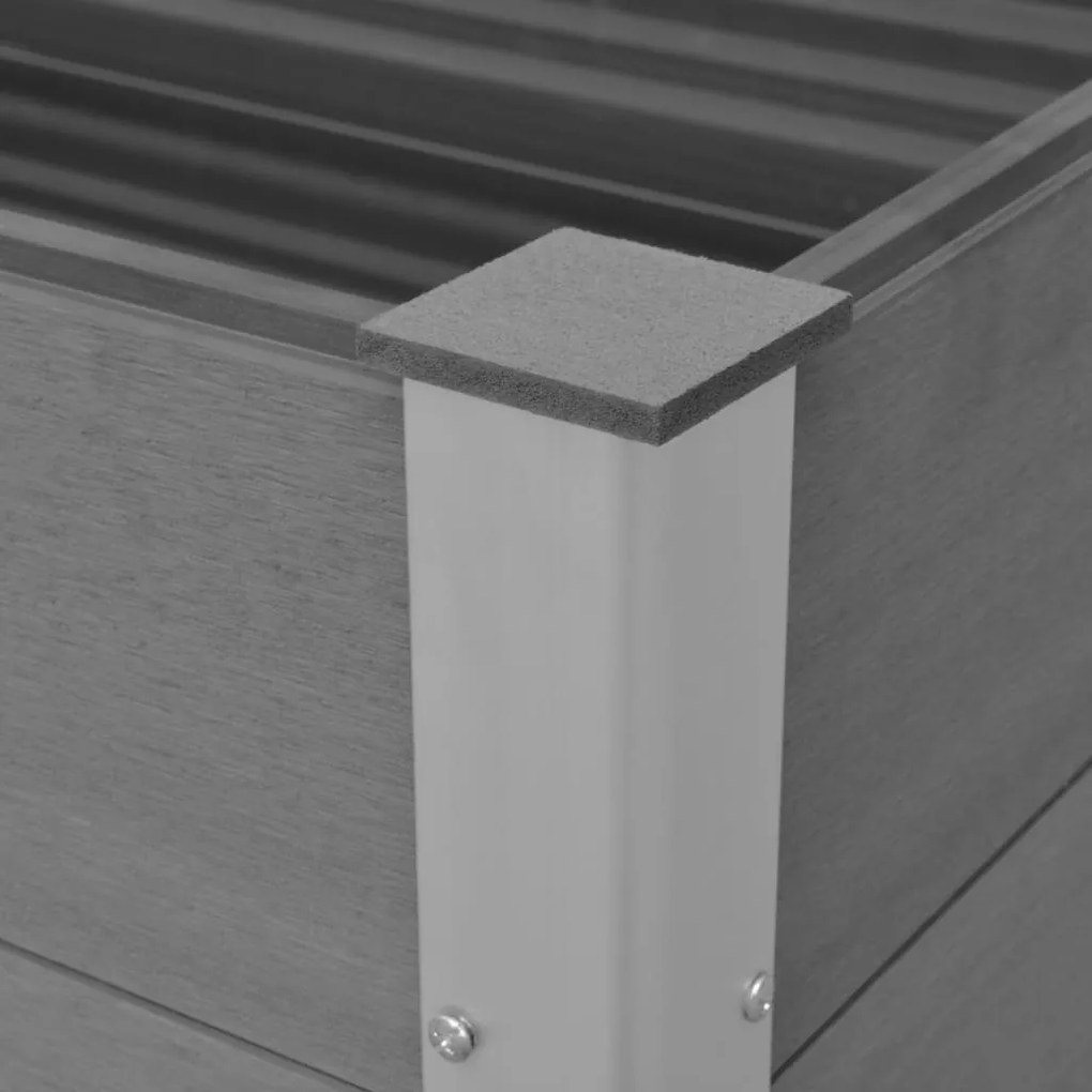 vidaXL Ζαρντινιέρα Υπερυψωμένη Γκρι 100 x 100 x 54 εκ. από WPC
