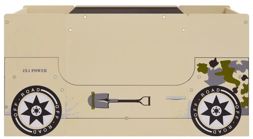 vidaXL Παιδικό Σετ Τραπέζι με Καρέκλες / Όχημα Off Road 3 τεμ. MDF