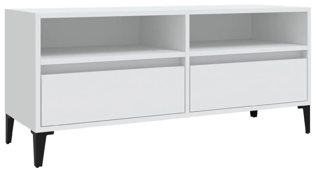 vidaXL Έπιπλο Τηλεόρασης Λευκό 100x34,5x44,5 εκ. Επεξεργασμένο Ξύλο