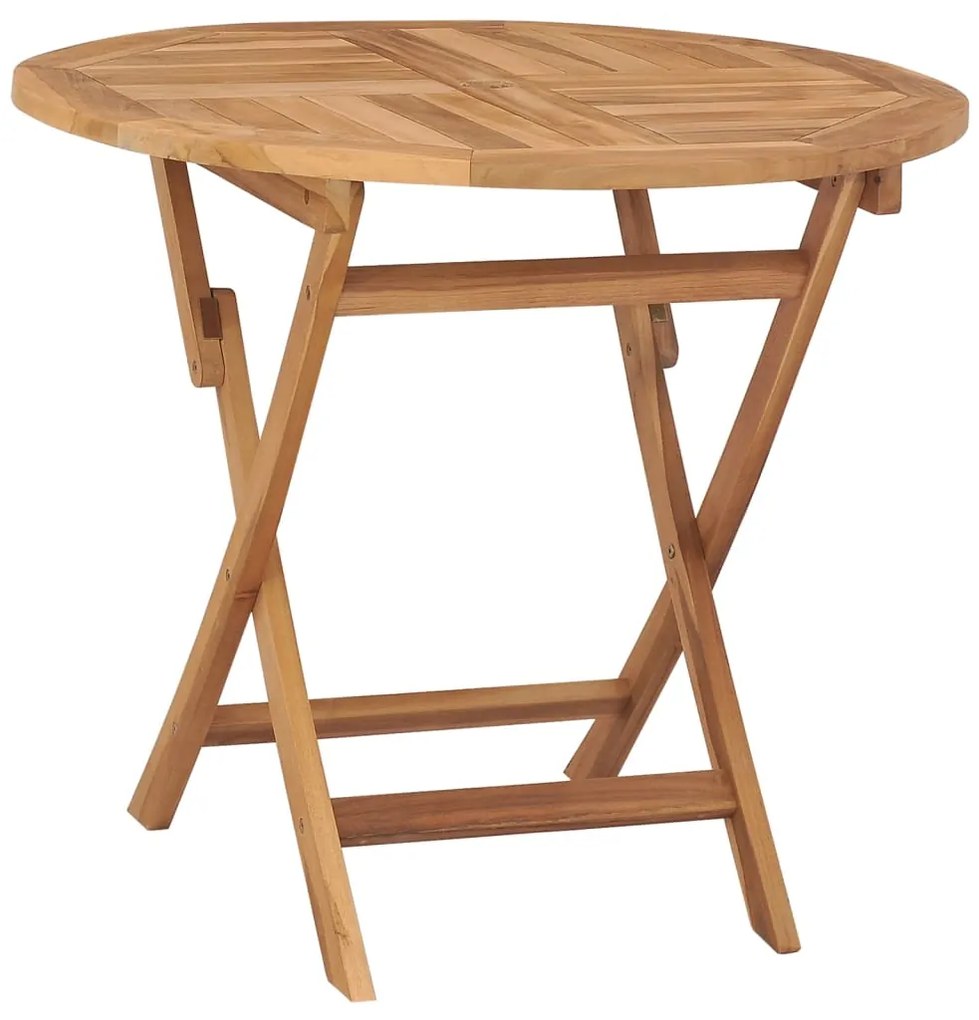vidaXL Τραπέζι Κήπου Πτυσσόμενο 85 x 76 εκ. από Μασίφ Ξύλο Teak
