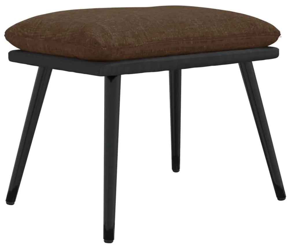 vidaXL Υποπόδιο Καφέ 45 x 29,5 x 39 εκ. Ύφασμα & Συνθετικό Δέρμα