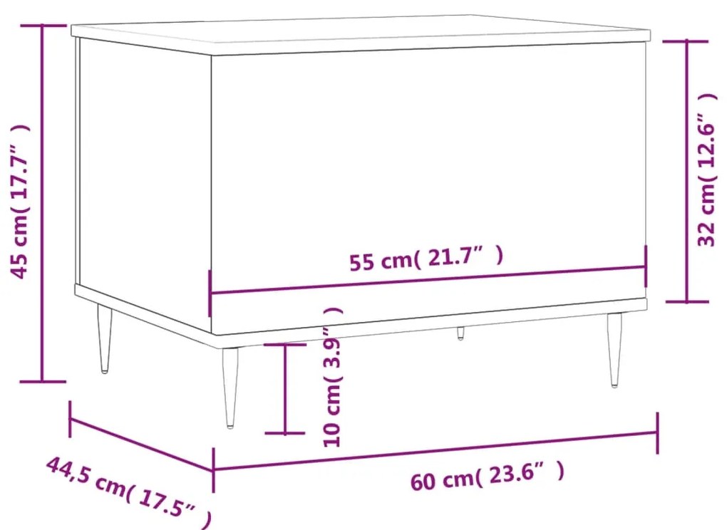 ΤΡΑΠΕΖΑΚΙ ΣΑΛΟΝΙΟΥ ΓΚΡΙ ΣΚΥΡ. 60X44,5X45 ΕΚ. ΕΠΕΞΕΡΓ. ΞΥΛΟ 830944