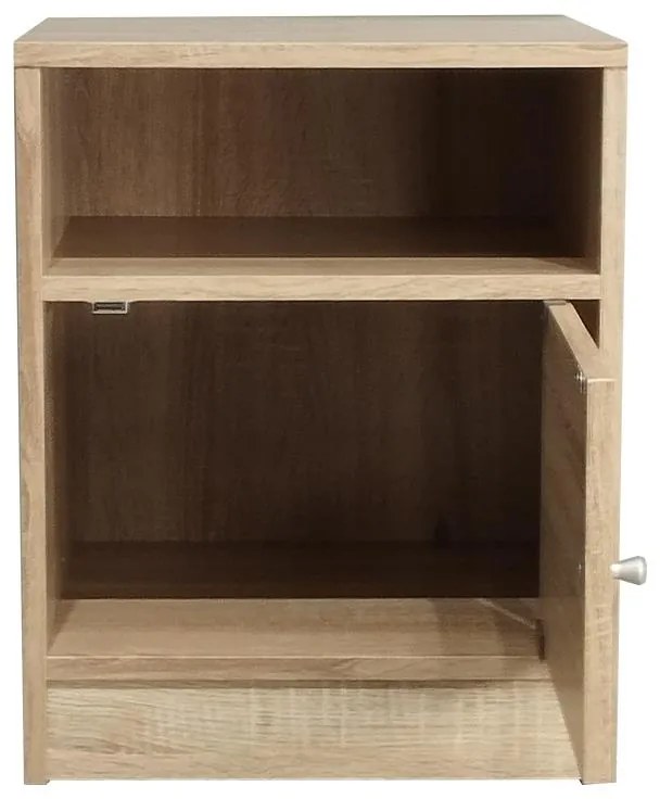 Κομοδίνο Foly με ένα ντουλάπι sonoma 40x40x50εκ 40x40x50 εκ.