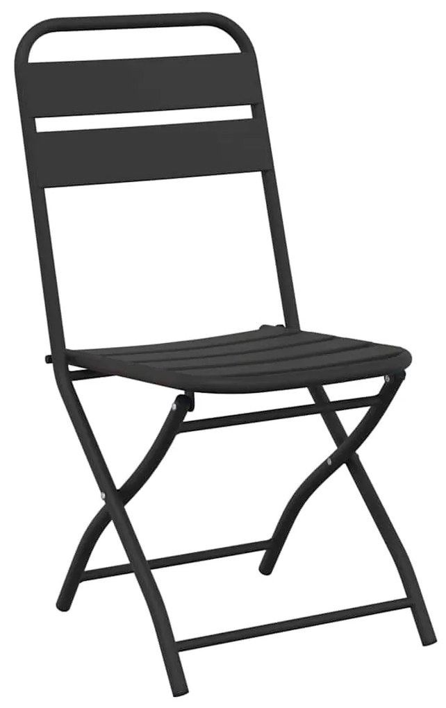 vidaXL Πτυσσόμενη Καρέκλα Κήπου 2 pcs Ανθρακί 55 x 56.5 x 91εκ Ατσάλι