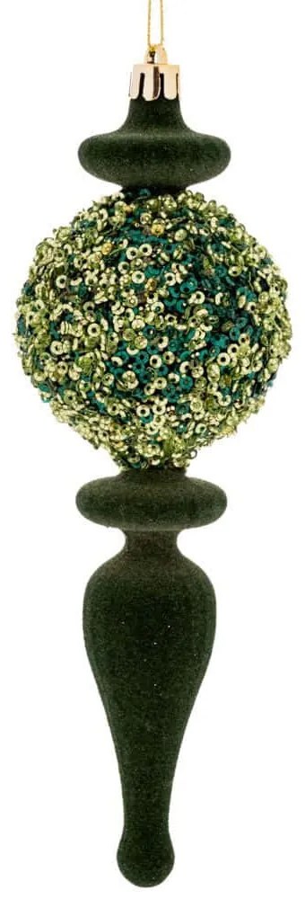 Χριστουγεννιάτικο Στολίδι 90985 6,5x20cm Dark Green