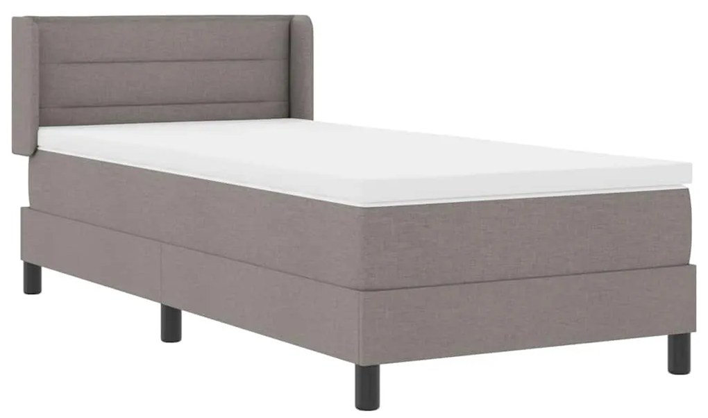 vidaXL Κρεβάτι box spring με στρώμα με στρώμα Taupe 80 x 200 cm