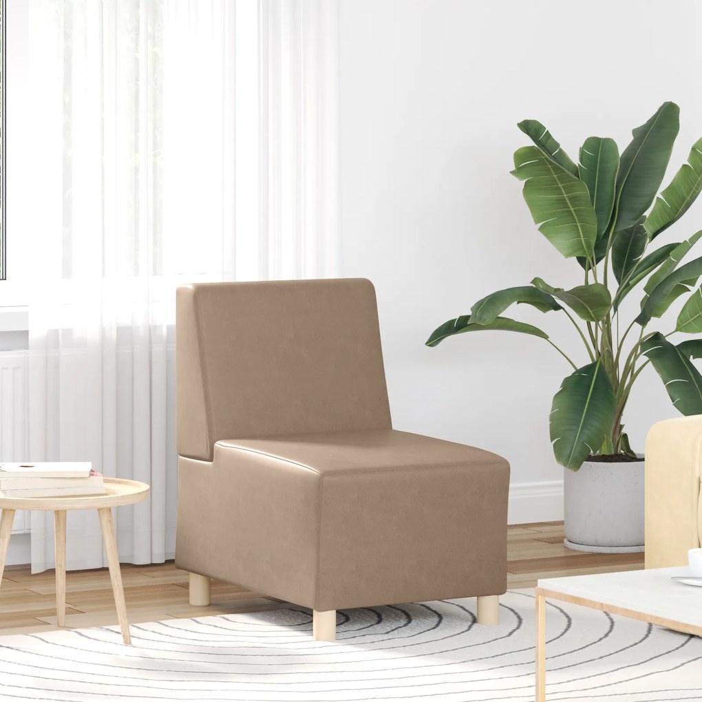 vidaXL Καναπέδες 2 pcs Καπουτσίνο 55 x 74 x 82 εκ. Τεχνητό δέρμα