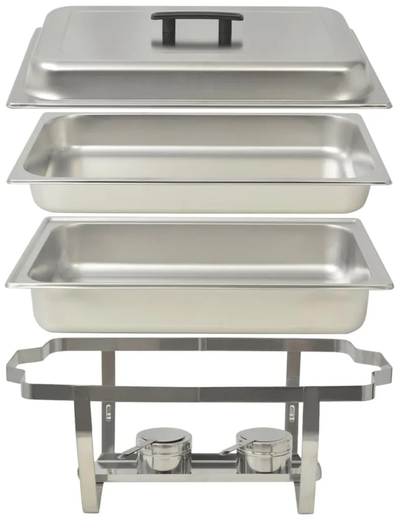 vidaXL Σετ Επιτραπέζιου Μπεν Μαρί 4 τεμ. από Ανοξείδωτο Ατσάλι