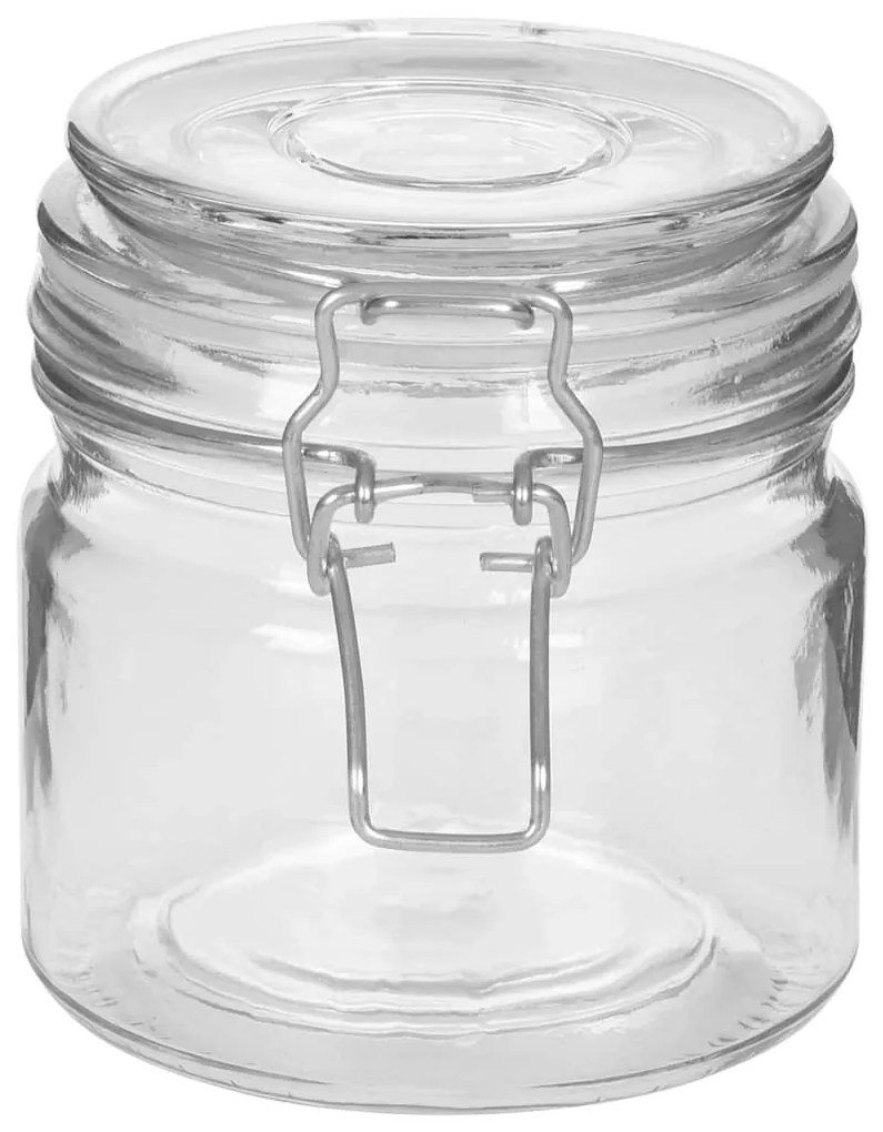 vidaXL Βάζα Αποθήκευσης 6 τεμ. 500 ml με Καπάκι Κλιπ
