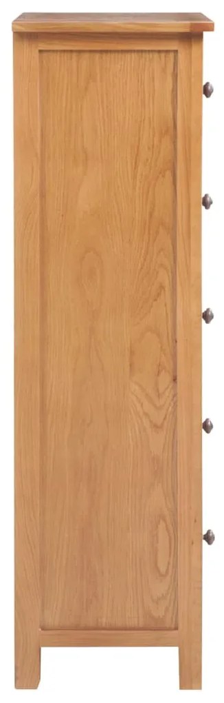 Συρταριέρα Ψηλή 45 x 32 x 110 εκ. από Μασίφ Ξύλο Δρυός 329924