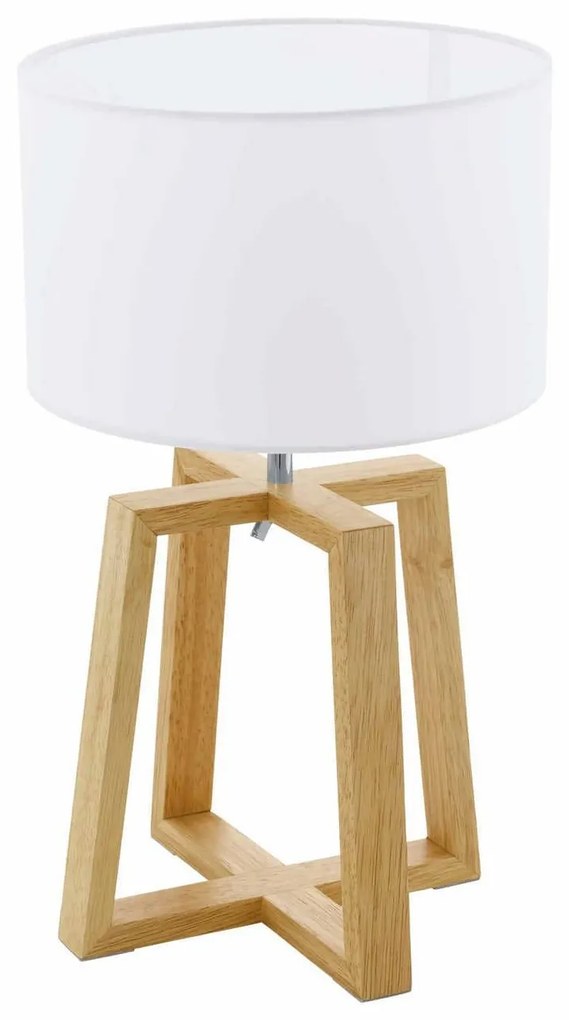 Επιτραπέζιο Φωτιστικό - Πορτατίφ 97516 White Chietino 1 Eglo Wood, Fabric
