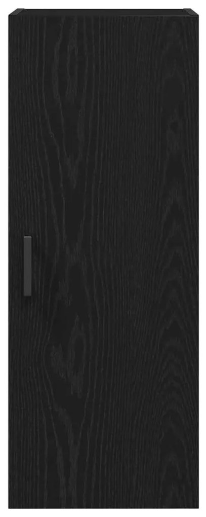 vidaXL Ντουλάπι Τοίχου Μαύρο Δρυς 34,5x34x90 εκ. από Τεχνητό Ξύλο