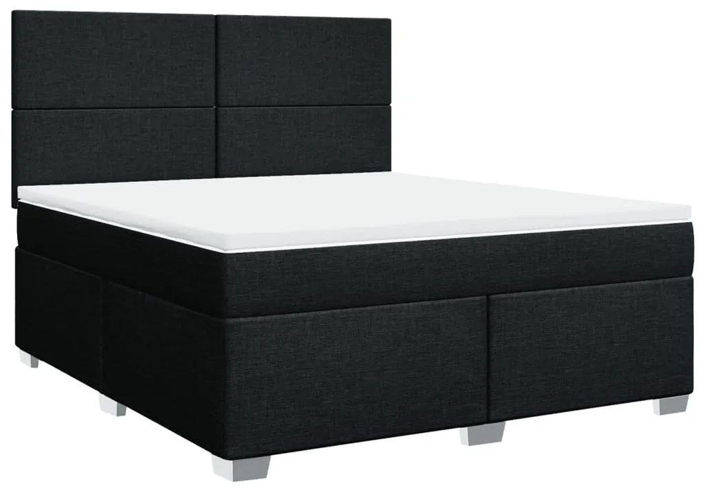 ΚΡΕΒΑΤΙ BOXSPRING ΜΕ ΣΤΡΩΜΑ ΜΑΥΡΟ 180X200 ΕΚ. ΥΦΑΣΜΑΤΙΝΟ 3292862