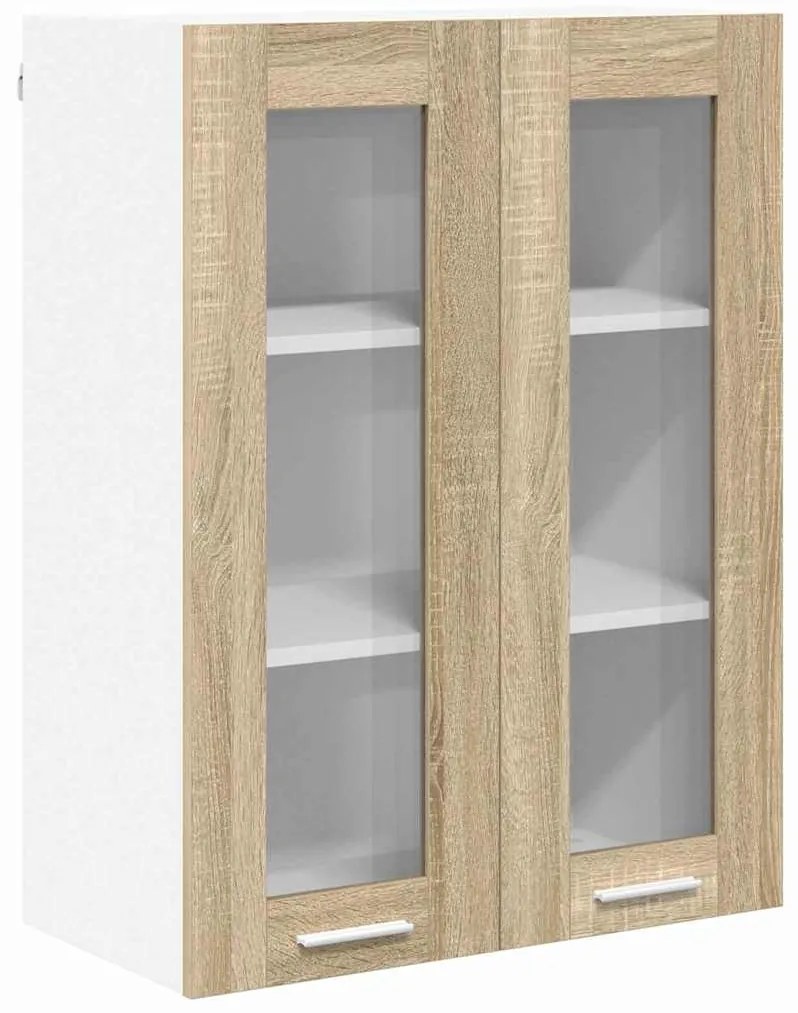 vidaXL Κρεμαστό ντουλάπι με αποθήκευση Δρύς Sonoma 60 x 31 x 80 εκ.