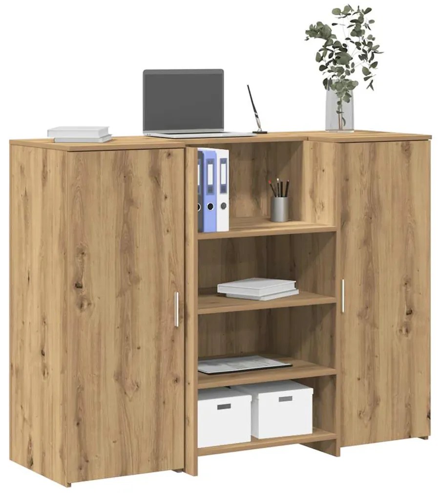 vidaXL Γραφείο υποδοχής 135x50x103,5 εκ. Επεξεργασμένο Ξύλο