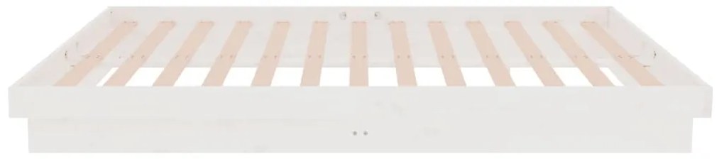 vidaXL Πλαίσιο Κρεβατιού Λευκό 120 x 200 εκ. από Μασίφ Ξύλο