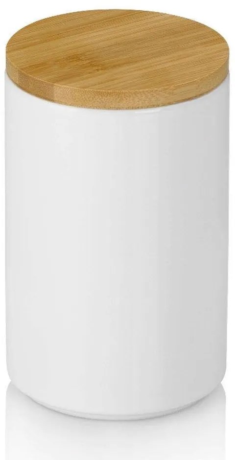 Δοχείο Αποθήκευσης Cady 15279 Φ10x15cm/800ml White-Natural Kela Bamboo,Ceramic